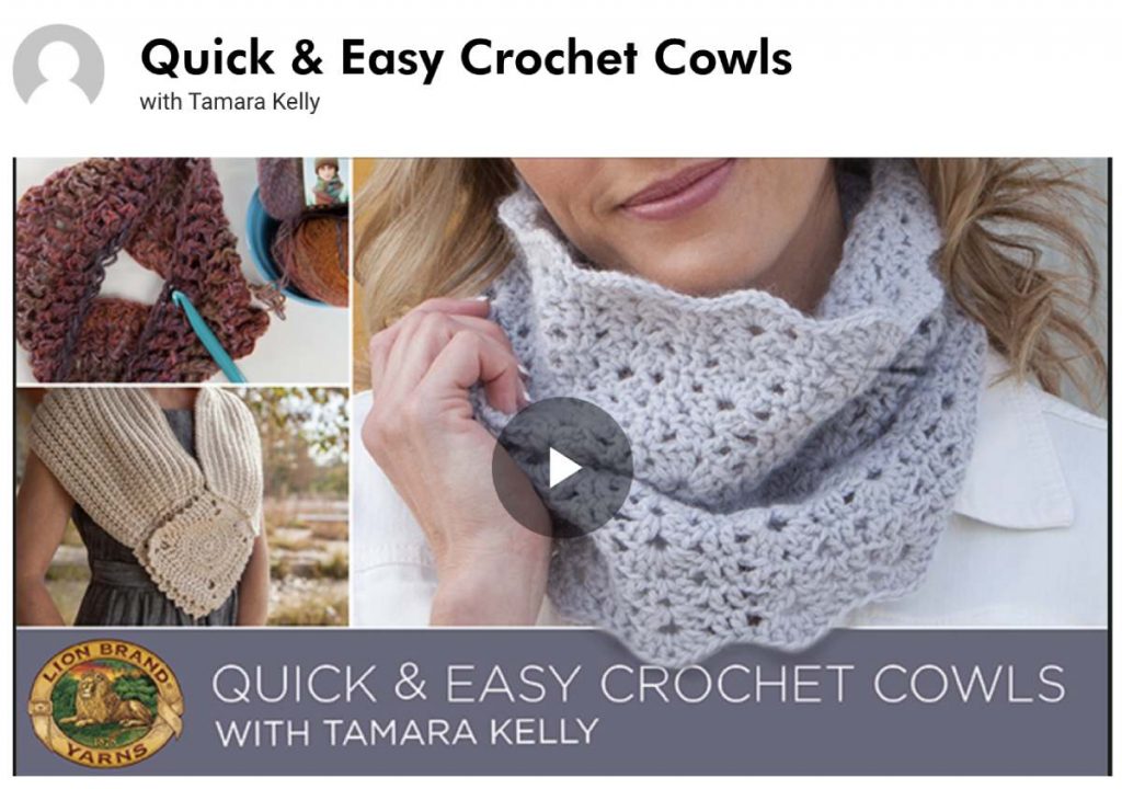 Online class for crocheting a cowl