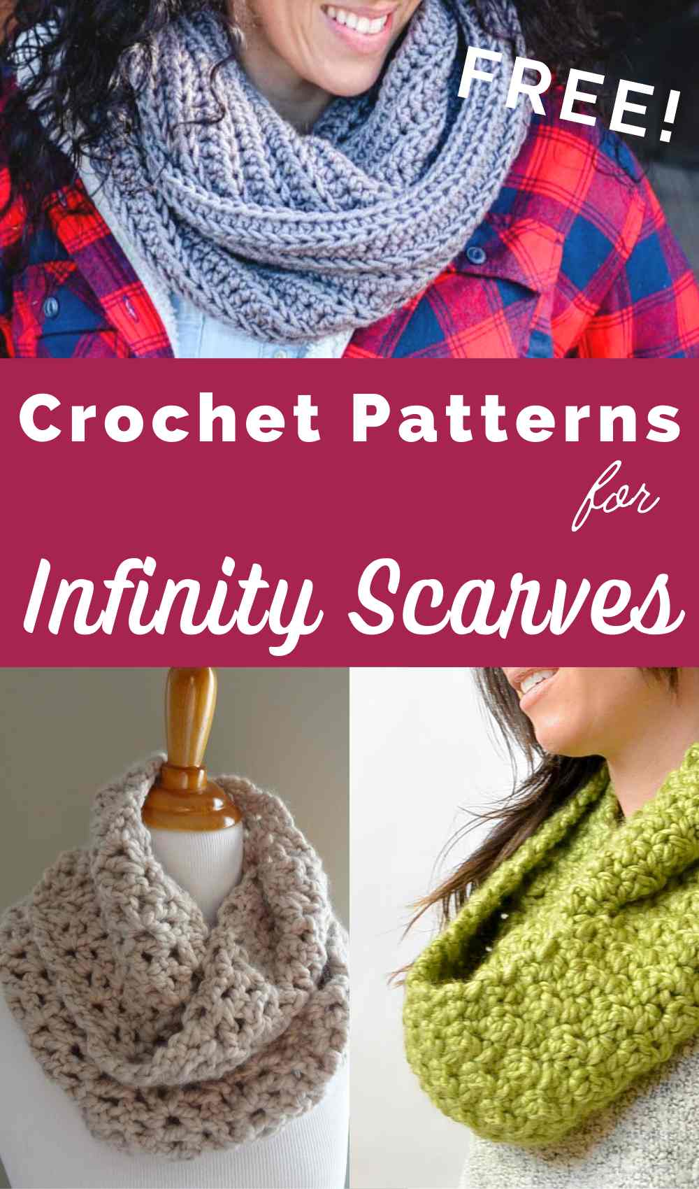 Infinity Scarf Free Crochet Patterns - BeginCrochet.com