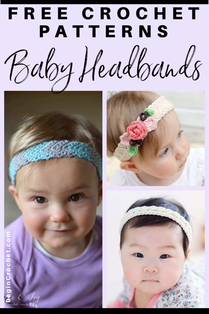 marketing image of 3 babies with headbands and text