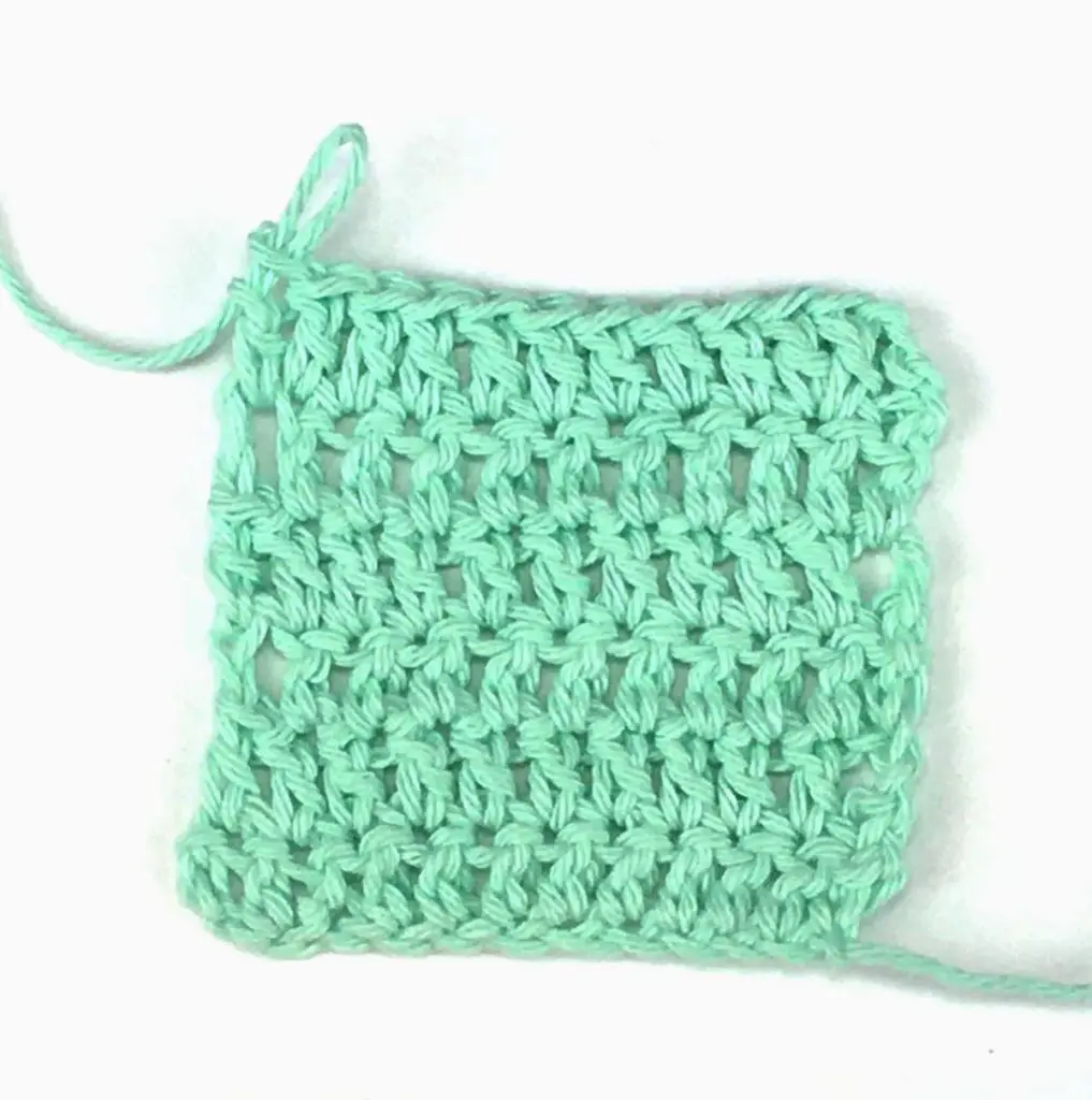 crochet swatch using half double