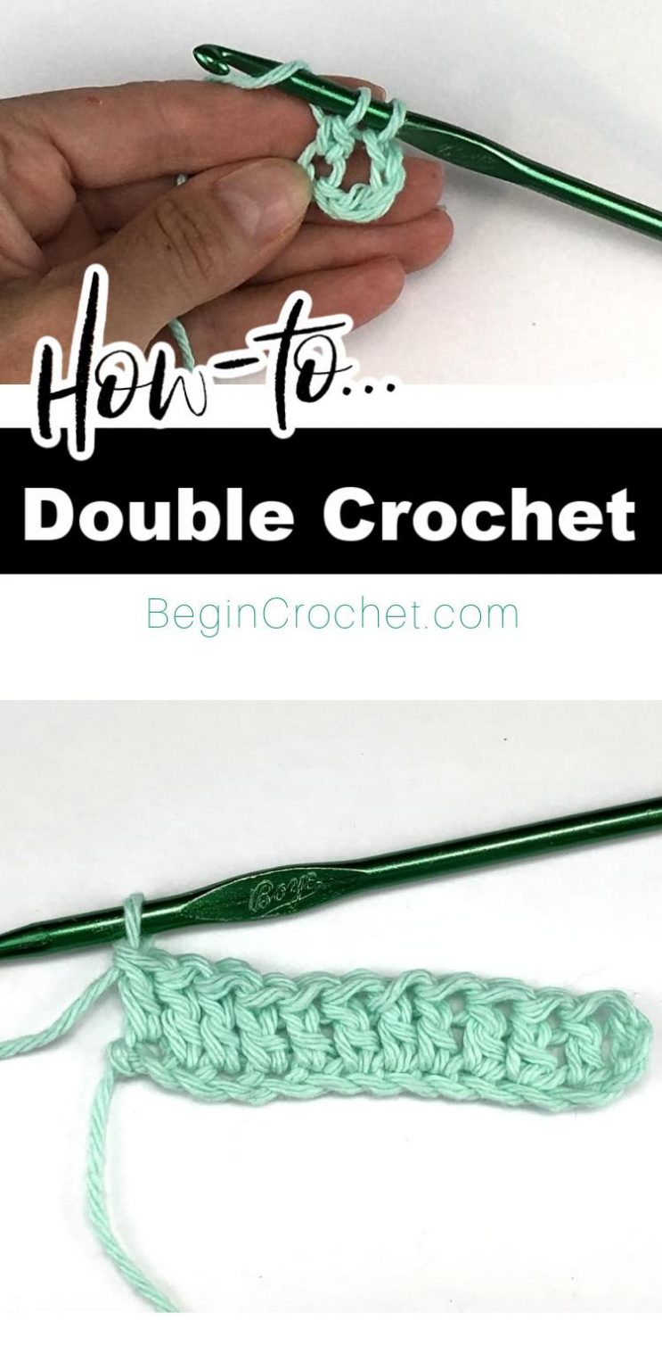 How to Double Crochet (dc) for Beginners - Begin Crochet