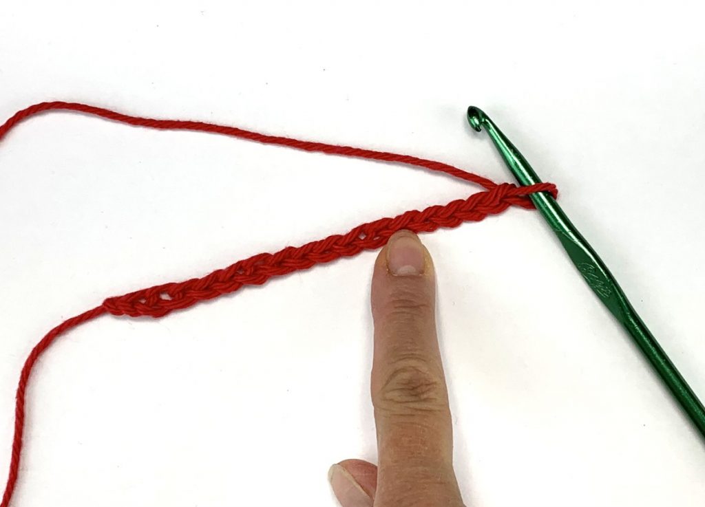 Begin the triple crochet stitch in the 5th chain from the hook