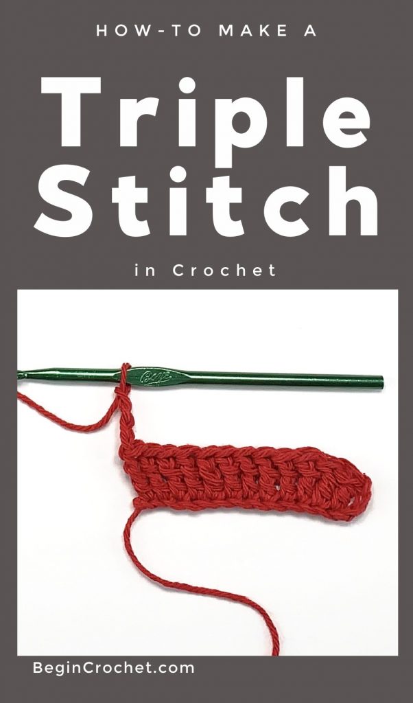 How to make a Triple Crochet or Treble Crochet Stitch