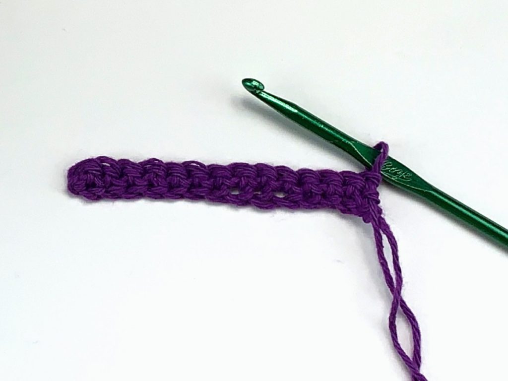 A row of single crochets