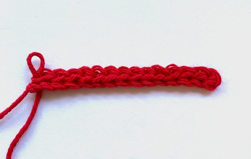a row of crochet slip stitches