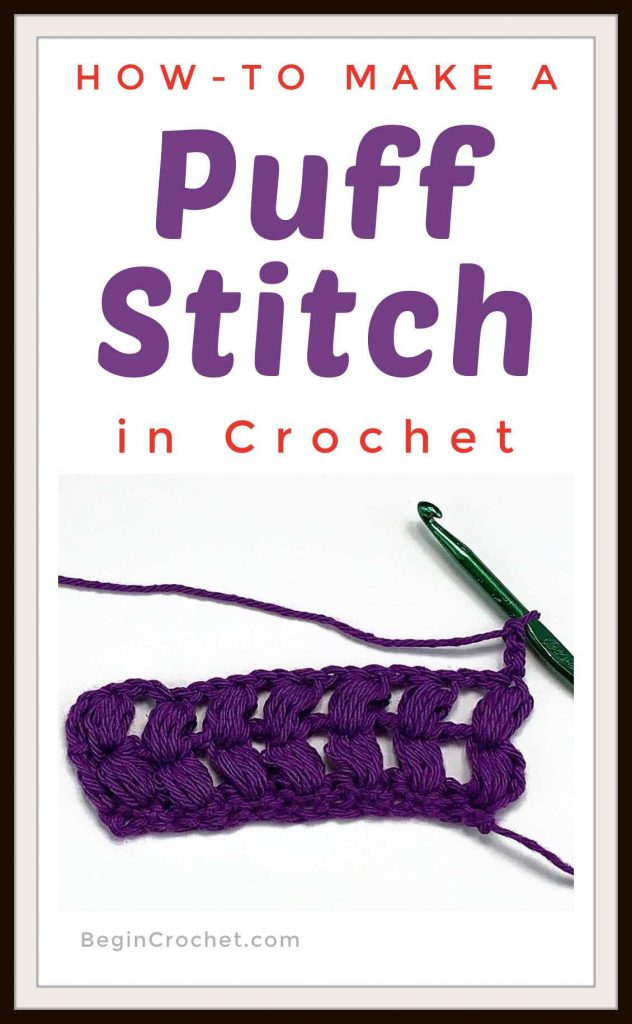 Pinterest image showing crochet work and text 