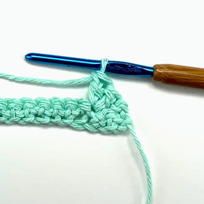 image of making a crochet shell stitch