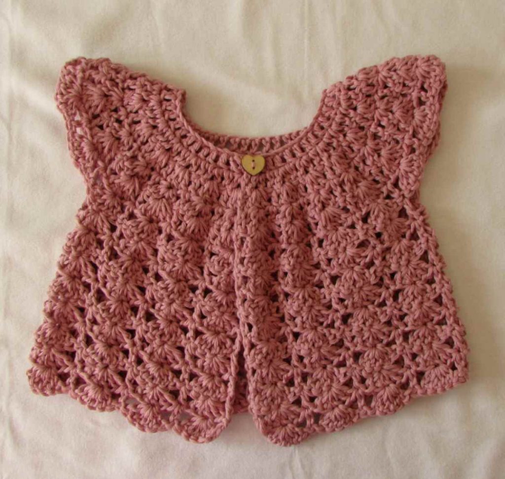 image of a crocheted baby jacket