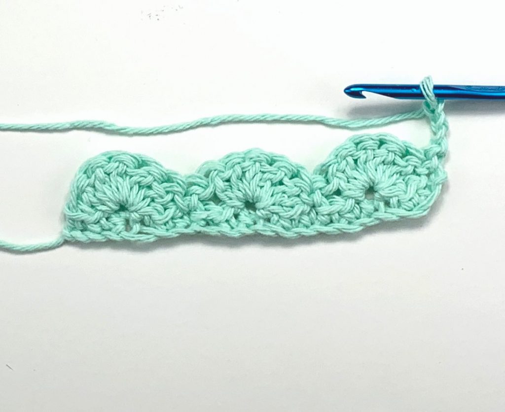 image of crochet shell stitches