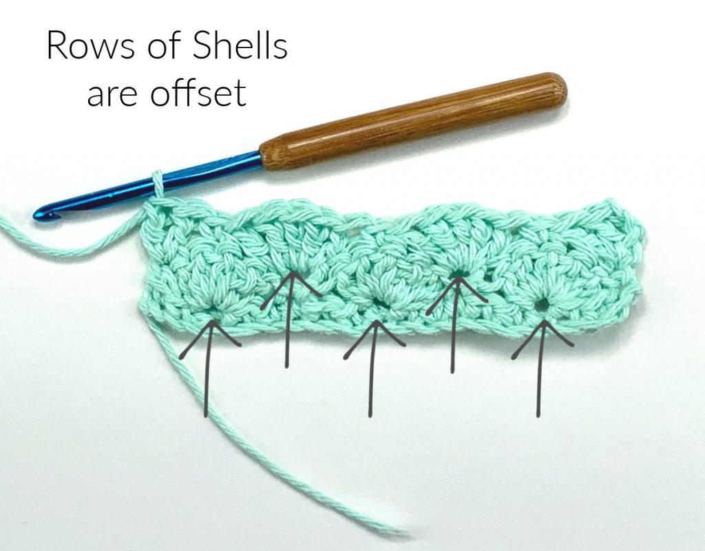 image of crochet shell stitches