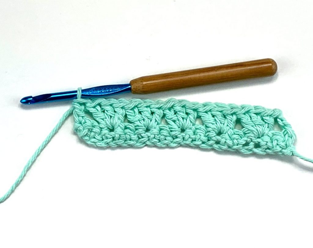image of a row of crochet