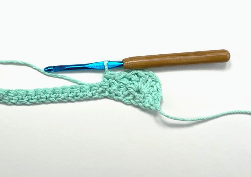 image of crocheting a shell