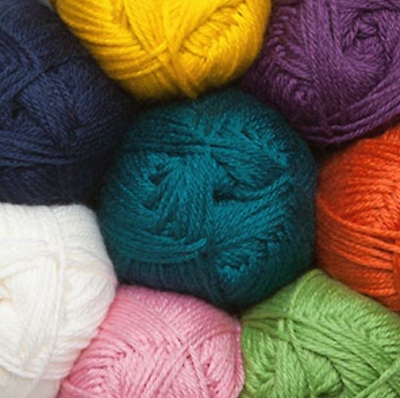 image of colorful skeins of yarn