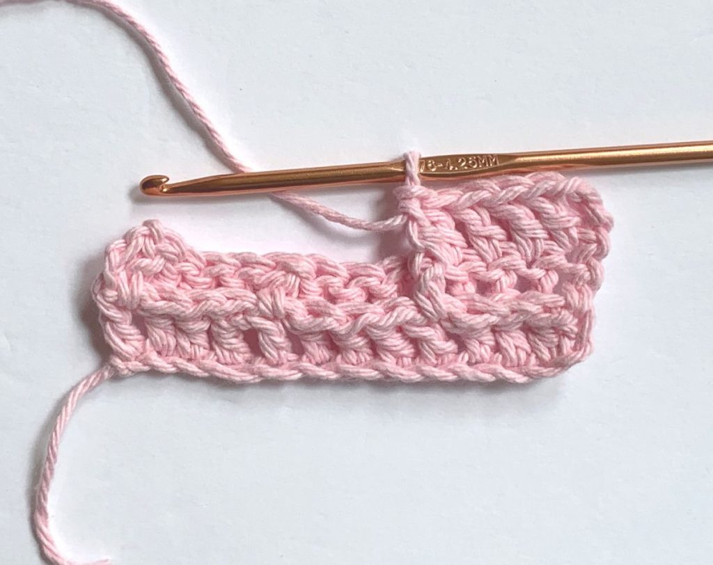 image of dc and fpdc crochet stitches
